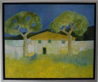 schilderij_dorp_0446.jpg - Huisje in de Provence, olieverf op doek, 60x50 cm