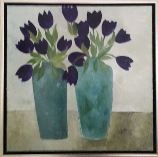 P09F07.jpg - Stilleven met tulpen, olieverf op doek, 60x60 cm