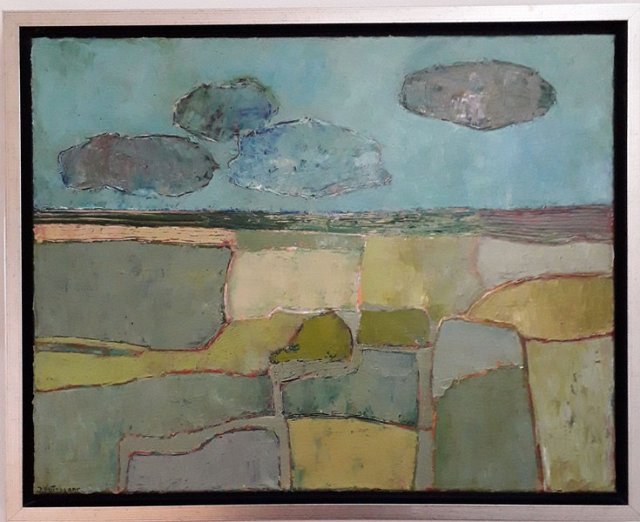 P08F04.jpg - Polderlandschap, olieverf op doek, 40x40 cm