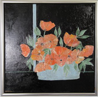 schilderij_stilleven_028.JPG - Stilleven met papavers, olieverf op doek, 70x70 cm