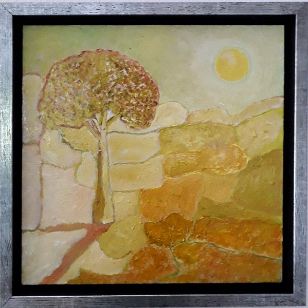 zonniglandschap.jpg - Zonnig landschap 25x25cm